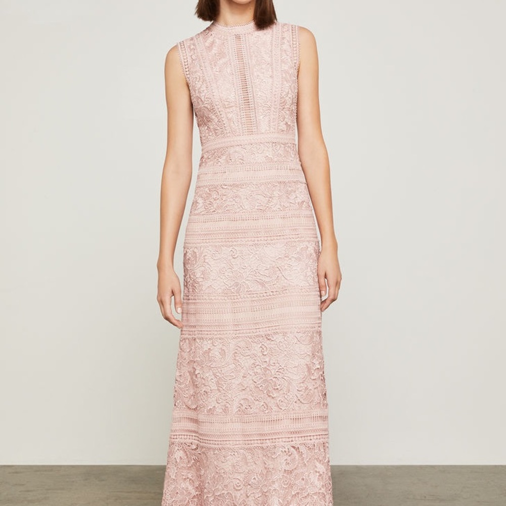 BCBG Max Azria Scrolling Lace Gown